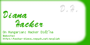 diana hacker business card